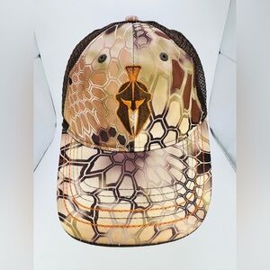 Kryptek Cap Trucker Hat SnapBack Spartan Logo Cap Mesh Back Snake Print